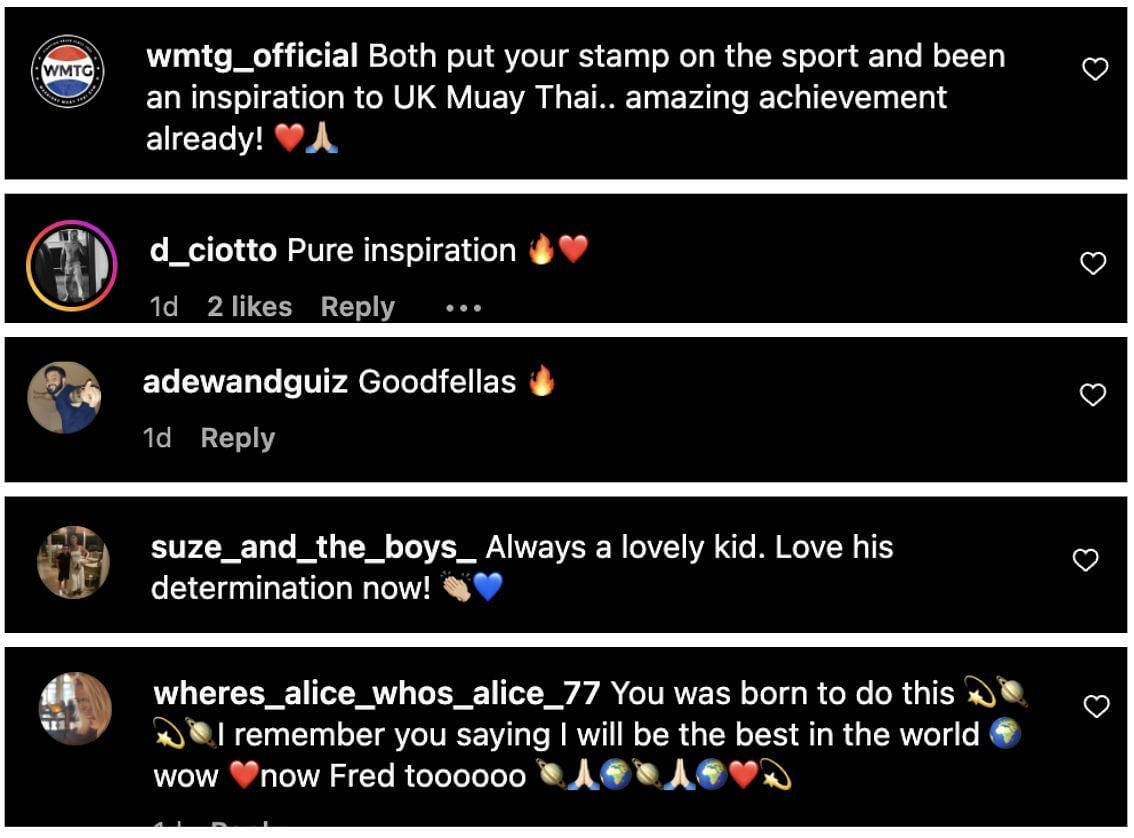 Comments from Instagram